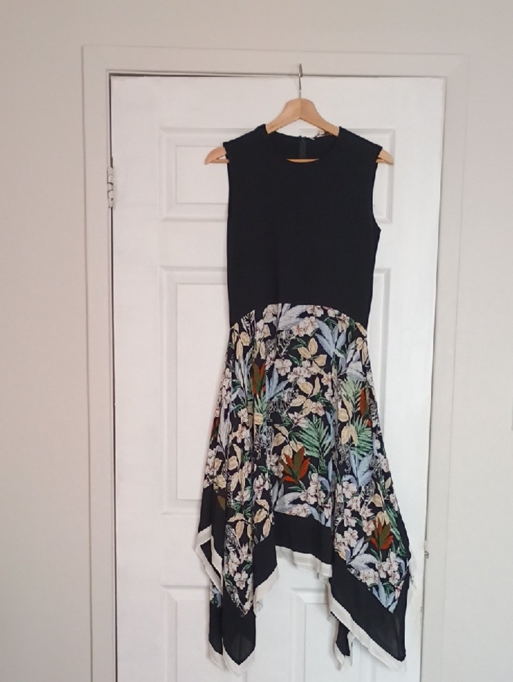 Maje Asymmetrical Floral Dress